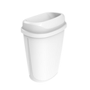 Waste Paper Bin and Lid, White