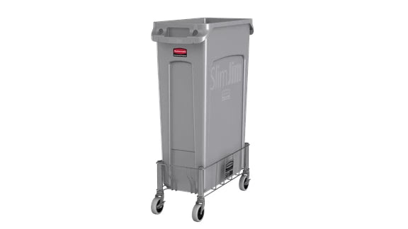 Rubbermaid Slim Jim Stainless Steel Dolly - Single