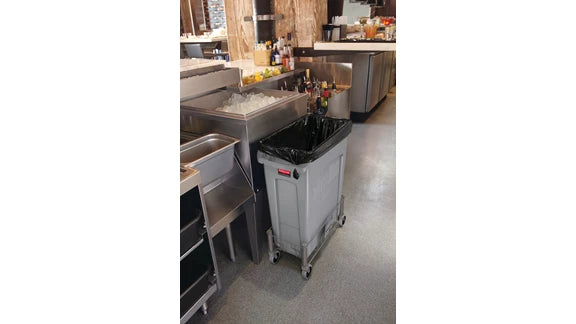 Rubbermaid Slim Jim Stainless Steel Dolly - Single