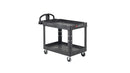 Rubbermaid Heavy Duty Ergo Handle Utility Cart, Lipped Shelf
Small - Black