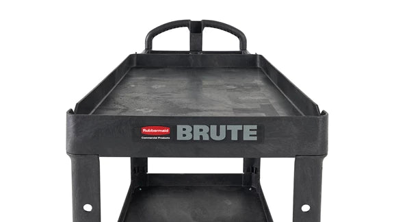 Rubbermaid Heavy Duty Ergo Handle Utility Cart, Lipped Shelf
Small - Black