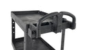 Rubbermaid Heavy Duty Ergo Handle Utility Cart, Lipped Shelf
Small - Black
