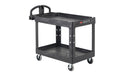 Rubbermaid Heavy Duty Ergo Handle Utility Cart, Lipped Shelf
Medium - Black