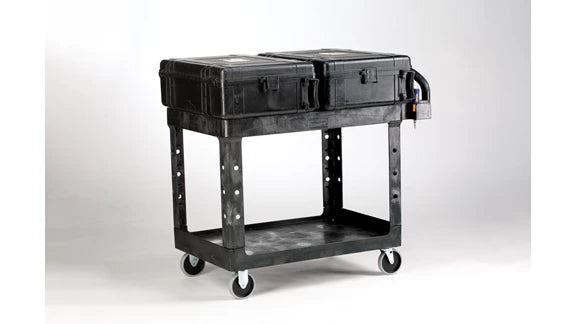 Rubbermaid Heavy Duty Ergo Handle Utility Cart, Flat Shelf
Medium - Black