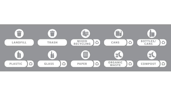 Slim Jim Recycling Station Labels - Individuals/Customised
(First one free with each billboard)