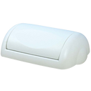 Waste paper bin white 43L swing lid