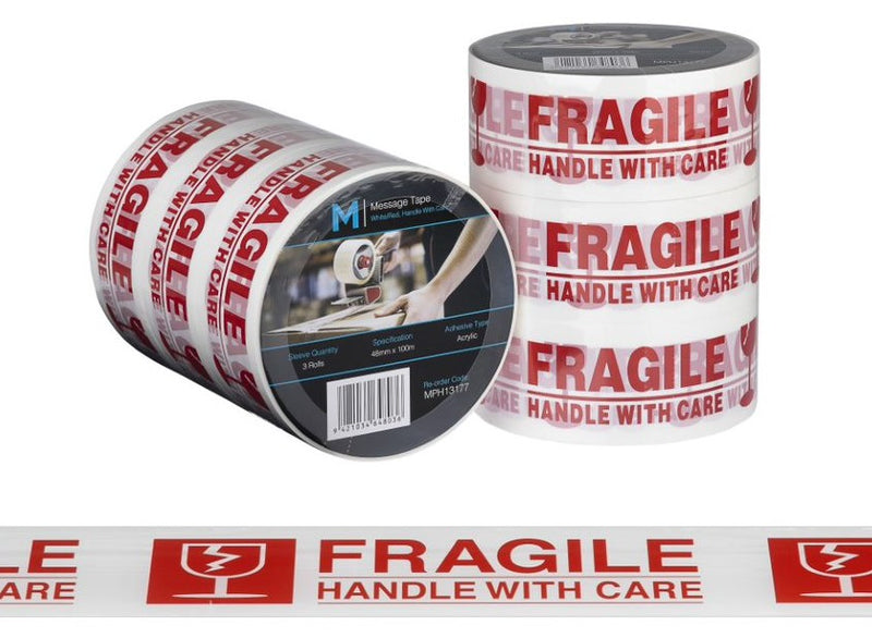 Message Tape Handle With Care -