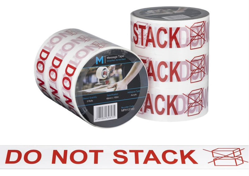 Message Tape Do Not Stack -