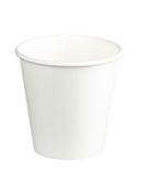 Single Wall PE Paper Cups - White, 4oz, 120ml (1000) 62 Diameter