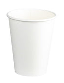 Single Wall PE Paper Cups - White, 12oz, 350ml (1000) 90mm Diameter