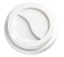 PS Plastic Cup Lids - White, 62mm Diameter (1000)