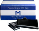 Recycled Bin Liner 120L - Black, 900mm x 1330mm x 30mu (200)