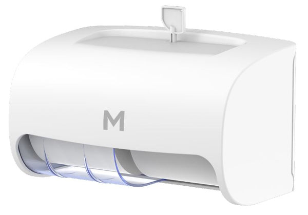 Horizontal Toilet Roll Dispenser White 2 roll capacity (1 dispenser)