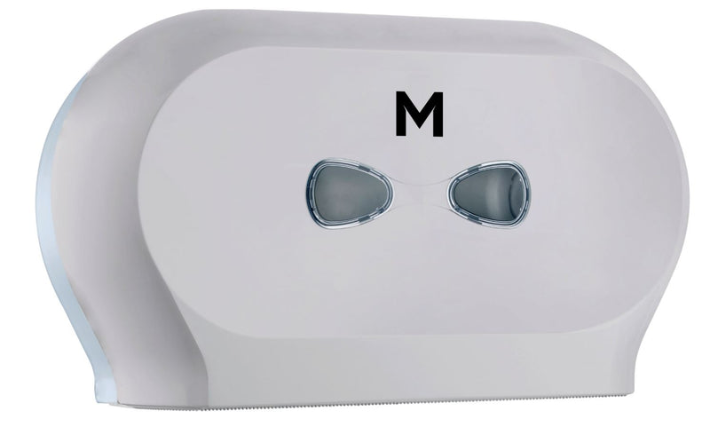 Double Mini Jumbo Dispenser Silver (2 roll capacity)