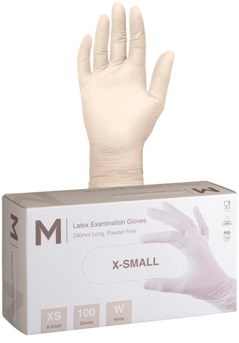 Latex White Gloves 6.0g XS (1000 gloves)