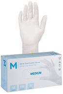Nitrile White Gloves 5.0g Medium (1000 gloves)