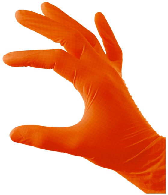Nitrile Orange Diamond Gloves 9.0g XXL (900 gloves)