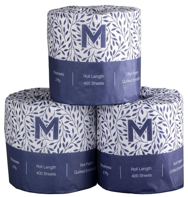 Wrapped Toilet Tissue 2ply 400 sheets (48 rolls per box)