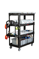 Rubbermaid BRUTE® 4-Shelf Heavy-Duty Ergo Utility Cart
