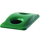 Rubbermaid slim jim recycling can bottle lid green