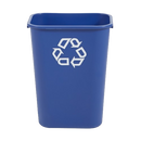 Rubbermaid deskside recycling container 39L blue