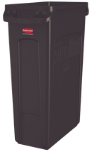 Rubbermaid SLIM JIM® Container with Venting Channels 87L - Black - Direct Business Supplies
