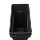 Rubbermaid slim jim container with venting channels 87L black