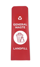 RCP Slim Jim Recycling Station Front Panel Label