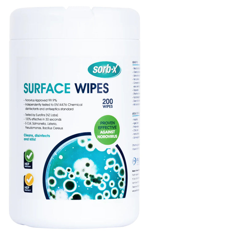 Sorb-X Surface Wipes - 200 wipes/tub
