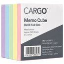 Cargo Memo Cube Refill Large Full Size Assorted Colours
