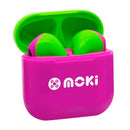Moki Earphones Mini TWS For Kids Volume Limited Pink Green