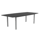 Cubit Boardroom Table 2400x1200 Black / Silver