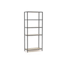 Kubix Shelving Full Unit Black Frame Atlantic Oak Shelves