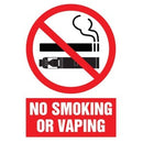 English No Smoking Or Vaping Signs Each