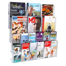 Deflecto Lit Loc Brochure Holder Wall System 4 Tier 6 Pocket A4 12 Pocket DLE Clear