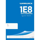 Warwick 1E8 Exercise Book 7mm Quad With Margin A4 32 Leaf