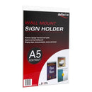 Deflecto Sign/Menu Holder Wall Mounted Portrait A5 Clear