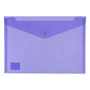 Icon Document Wallet Polypropylene Button Closure A4 Purple