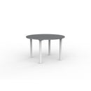 Cubit Round Meeting Table 1200Dia Silver Top / White Frame