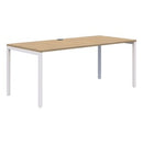 Avero Fixed Height Desk Single 1500 x 800mm Classic Oak/White