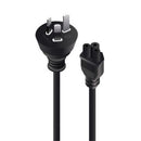 Alogic 2m Aus Pin Mains Plug To Iec C5 Male To Female