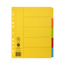 Marbig Dividers Manilla 5 Tab A4 Bright Colours