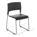 Slim Chair Black Frame with Vinyl Seat Black