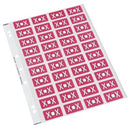 Codafile Lateral File Labels Alpha Letter X 25mm Sheet 40