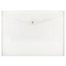 Marbig Document Wallet Polypropylene Button Closure A3 Clear Pack 10
