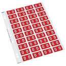 Codafile Lateral File Labels Number 0 25mm Sheet 40 Labels