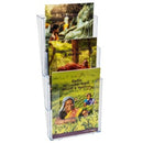 Deflecto Brochure Holder Wall Mounted 3 Tier A4 Clear