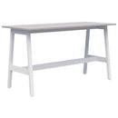Modella II Leaner Angled Leg 1500x800 Silver Top White Frame