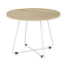 Zion Coffee Table Round 600mm Atlantic Oak / White