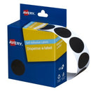 Avery Dot Stickers Dispenser 937250 24mm Round Black Pack 500